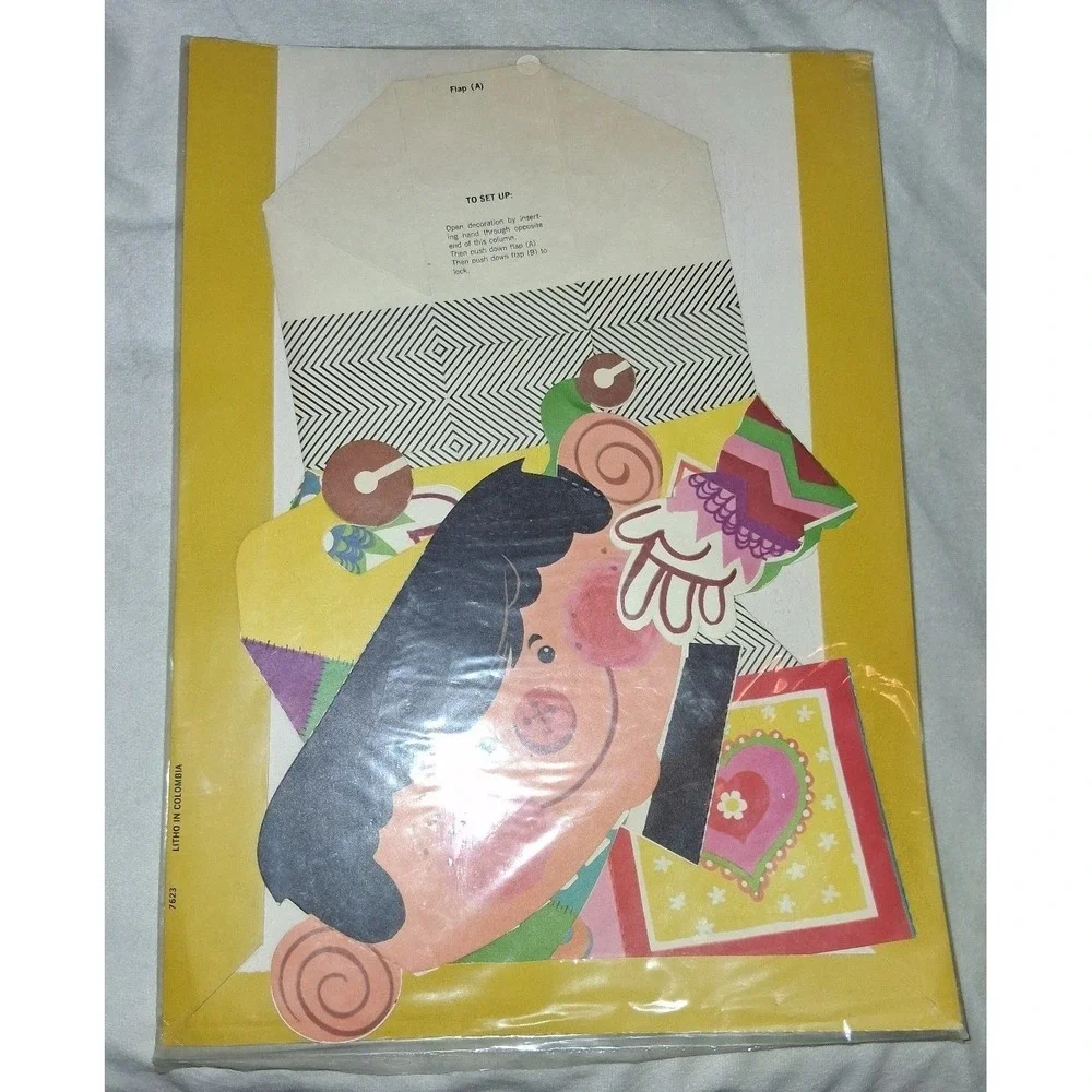 Vintage Gibson Jack-In-The-Box Pop-Up Centerpiece Unused Open Package Party Deco